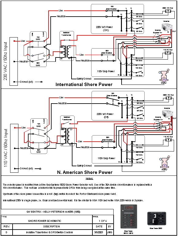 Beatrix Refit Shore Power Wiring Diagram